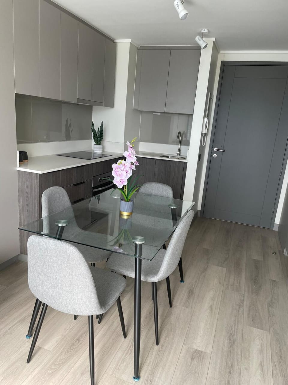Moderno Depto con Estacionamiento Cerca Metro, Wifi & Gym Apartment in Santiago