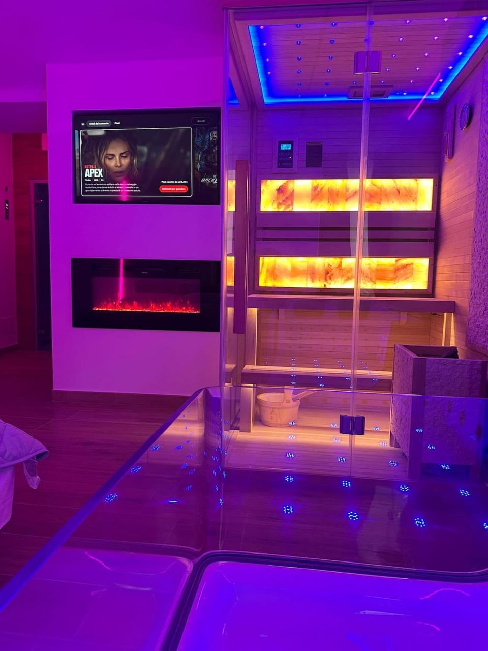 Sauna, fireplace