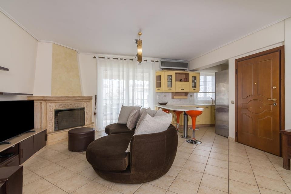 Living room, kitchen