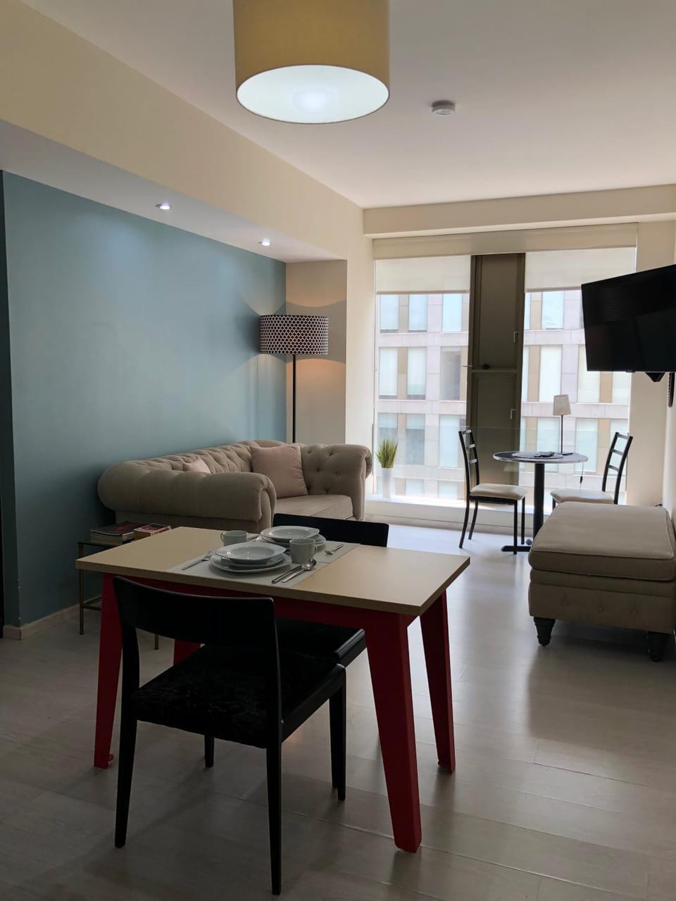 Photo of the whole room, Seating area, Dining area