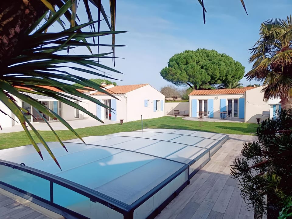 Property building, Living room, Swimming pool