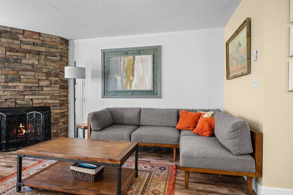 Living room, fireplace