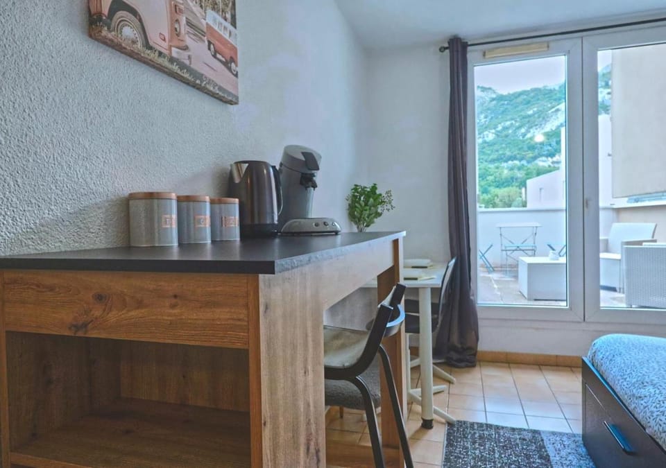 Studio Arago proche gare et commodités, grande terrasse Apartment in Grenoble