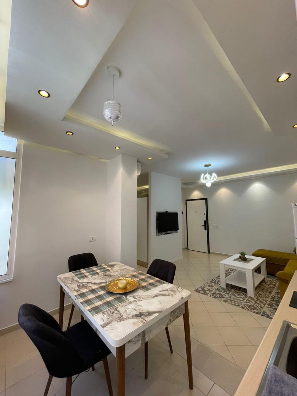 Living room, kitchen