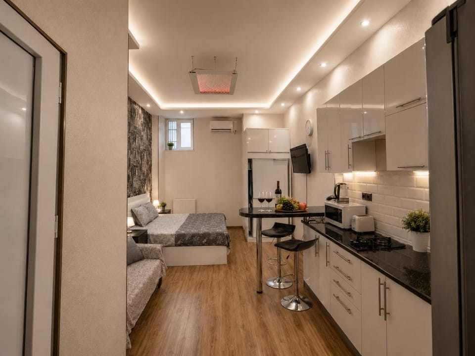 Bed, Living room, Photo of the whole room, Seating area