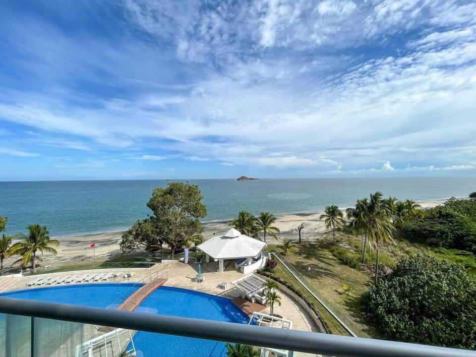 Fully furnished beachfront apartment with terrace in Santa Clara Panama Apartment in Rio Hato