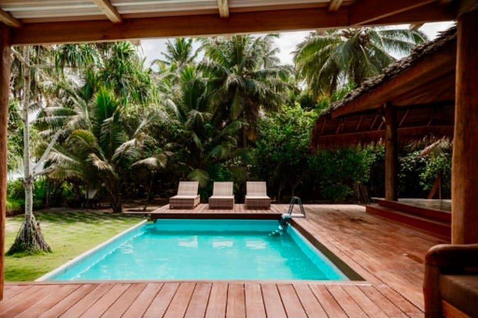 Patio, Day, Garden, Garden view, Pool view, Swimming pool, sunbed