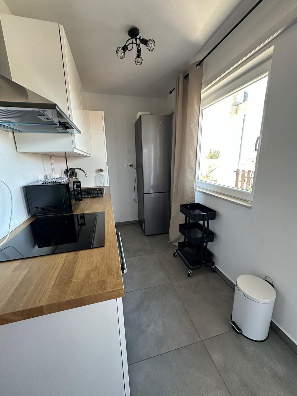 Kitchen or kitchenette, oven, stove, toaster