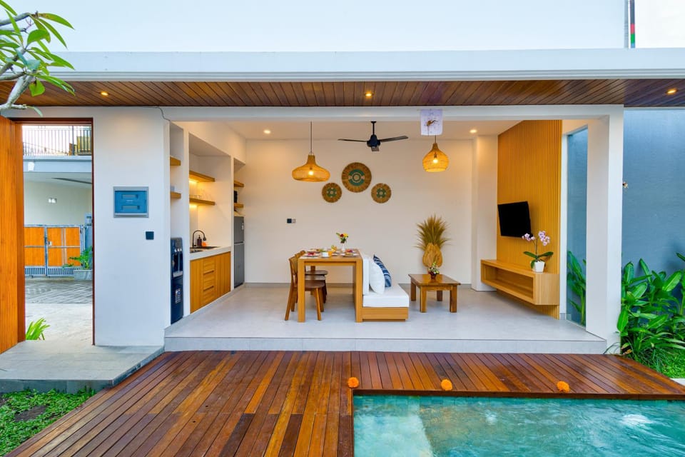 Living room, kitchen