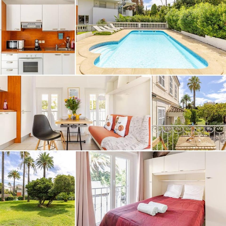 Balcony/Terrace, Kitchen or kitchenette, Living room, Photo of the whole room, Seating area, Bedroom, Garden view, Swimming pool, stove, kitchen