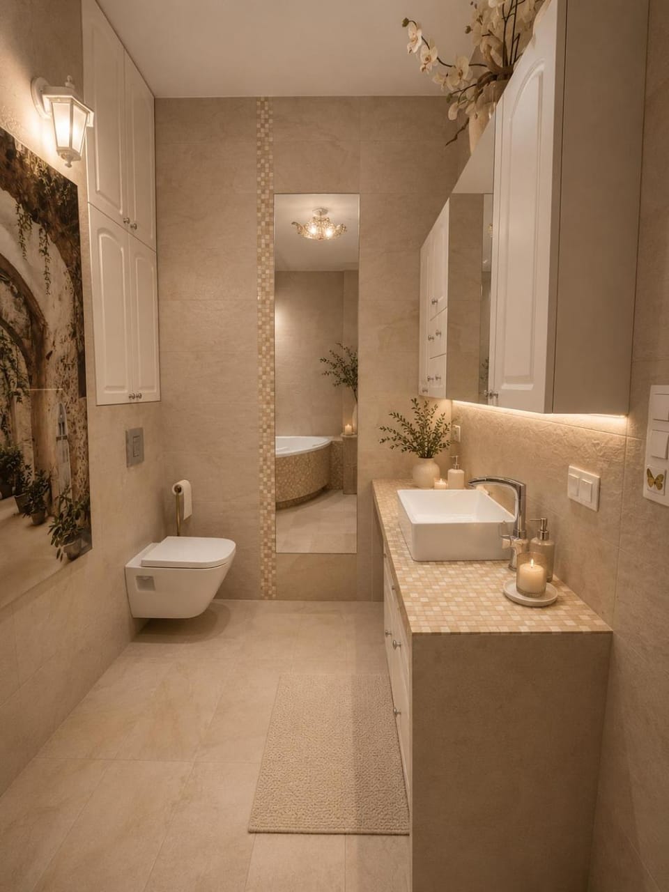 Toilet, Bathroom, Bath, hair dryier, towels