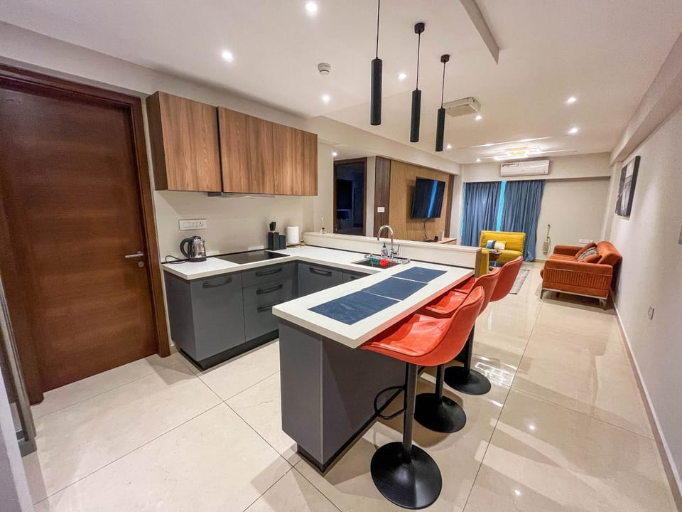 Kitchen or kitchenette, Living room, Dining area