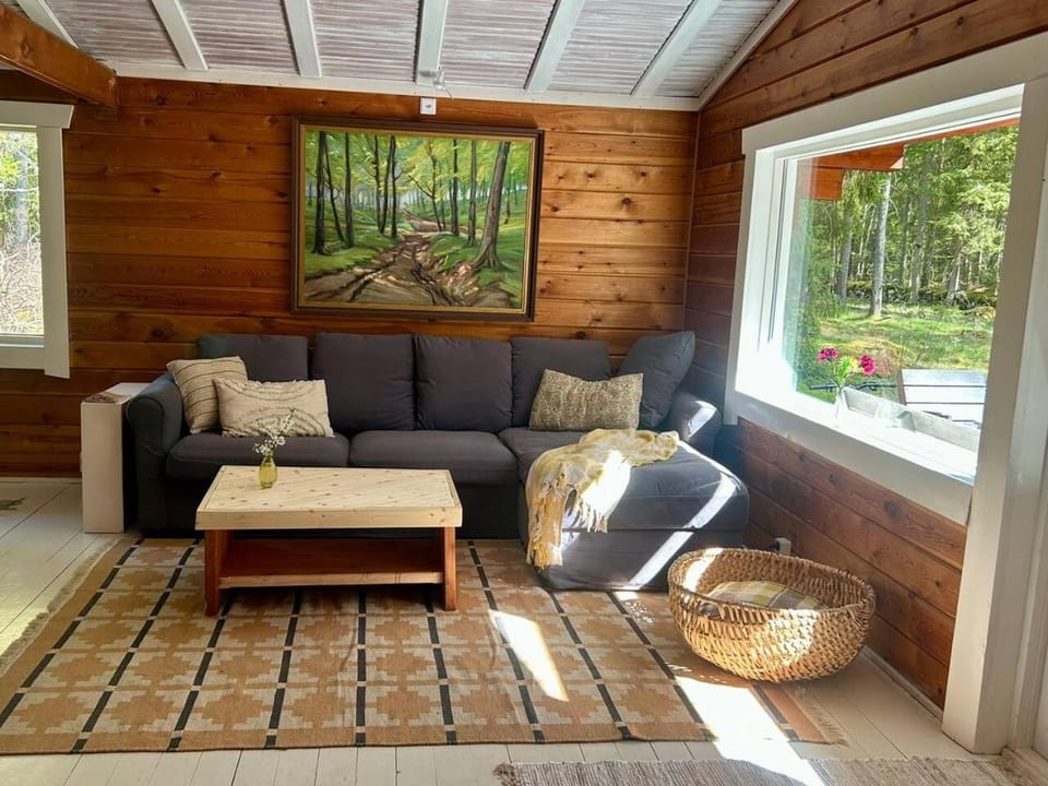 Covert Retreat Timber Cabin with Sauna & Hot-Tub Cabin in Sweden