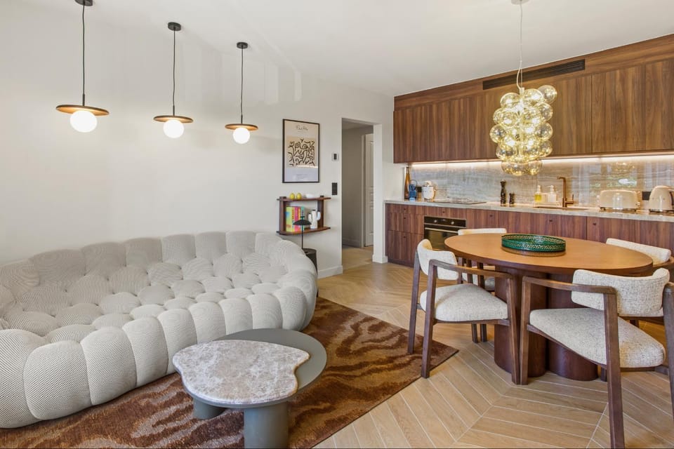 Living room, kitchen