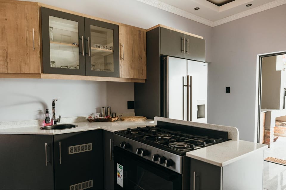 Kitchen or kitchenette, oven, stove