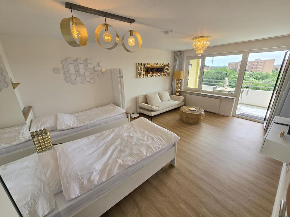 Bed, Living room, Bedroom