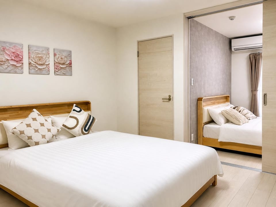 Bed, Bedroom, air conditioner