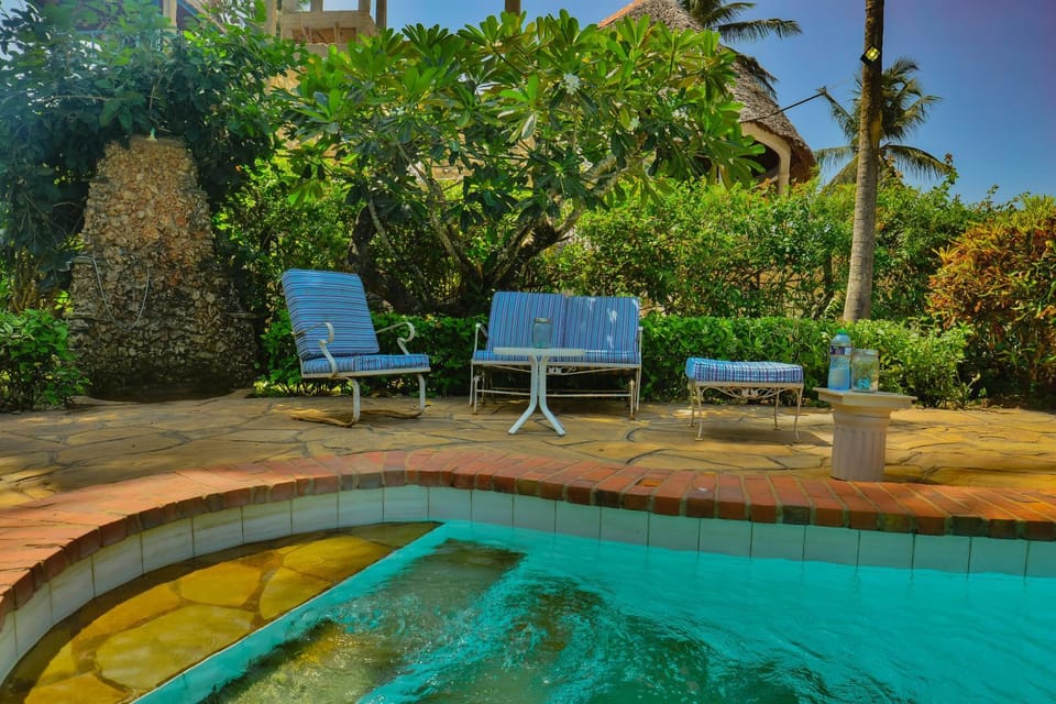 Patio, Garden, Pool view, Swimming pool, sunbed