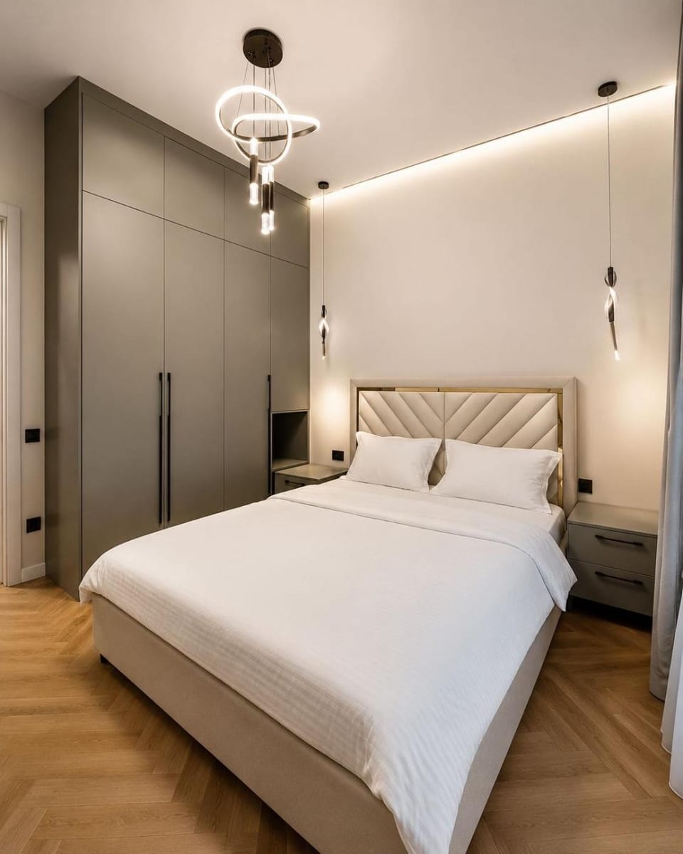 Bed, Photo of the whole room, Bedroom, wardrobe