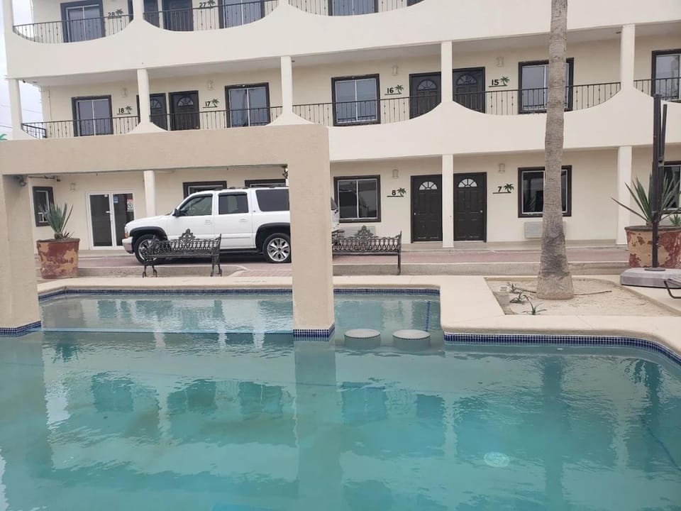 Property building, Pool view