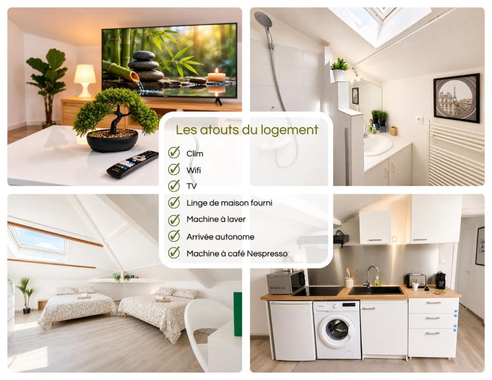 Communal lounge/ TV room, Bed, TV and multimedia, Kitchen or kitchenette, Photo of the whole room, Bedroom, towels, washing machine, air conditioner