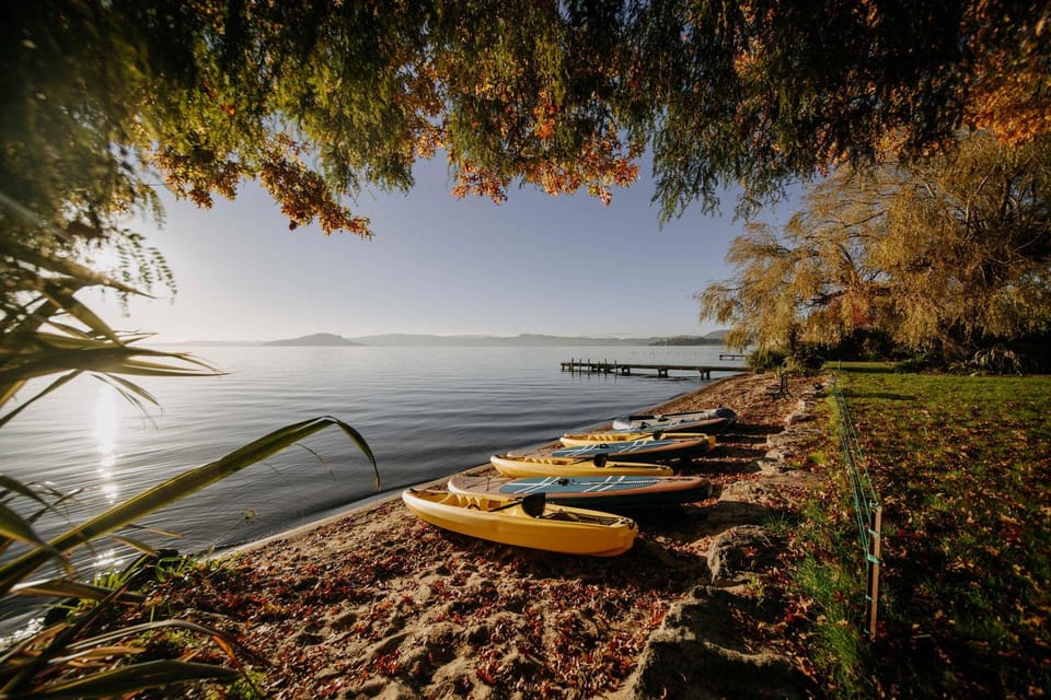 Stillwater Resort - Lakefront Estate with two dwellings spa pools SUPs - Sleeps 16 House in Rotorua