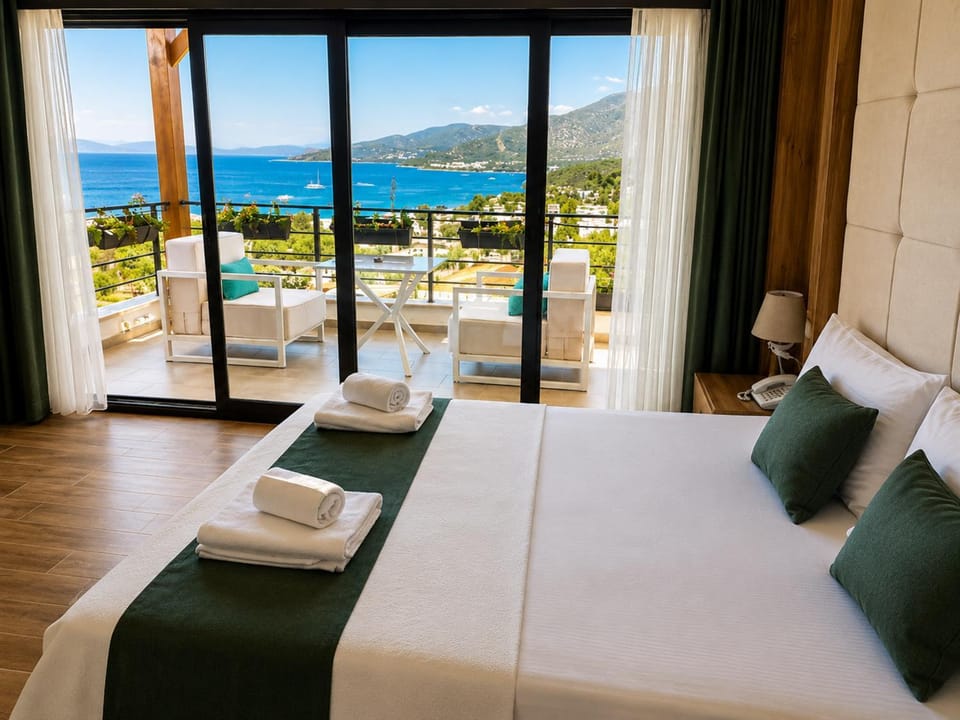 Bed, View (from property/room), Balcony/Terrace, Photo of the whole room, Bedroom, Mountain view