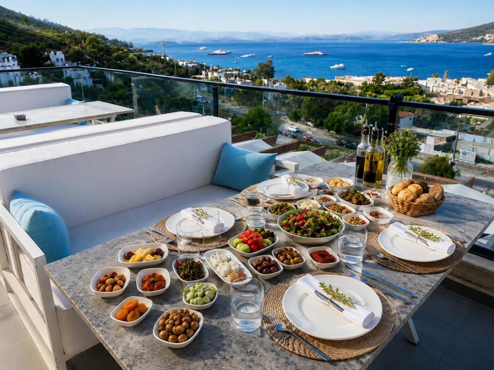 View (from property/room), Balcony/Terrace, Food and drinks, Dining area, Food, Sea view, Breakfast, Continental breakfast, Drinks