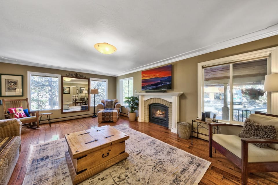 Day, TV and multimedia, View (from property/room), Living room, fireplace, furniture