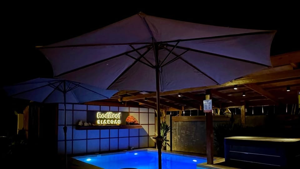 Night, Pool view, Swimming pool
