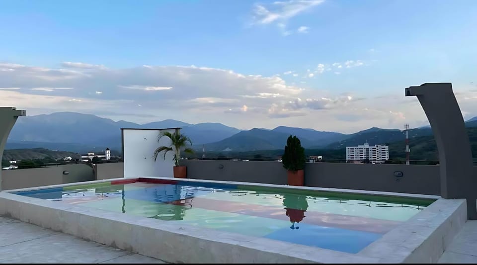 Natural landscape, Mountain view, Swimming pool