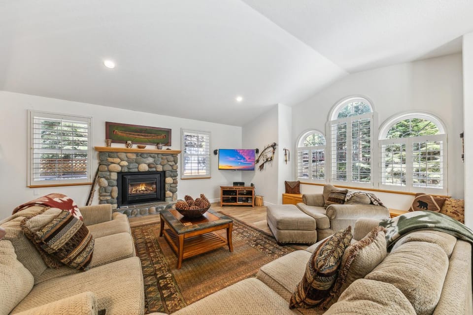 Day, TV and multimedia, Living room, fireplace, furniture