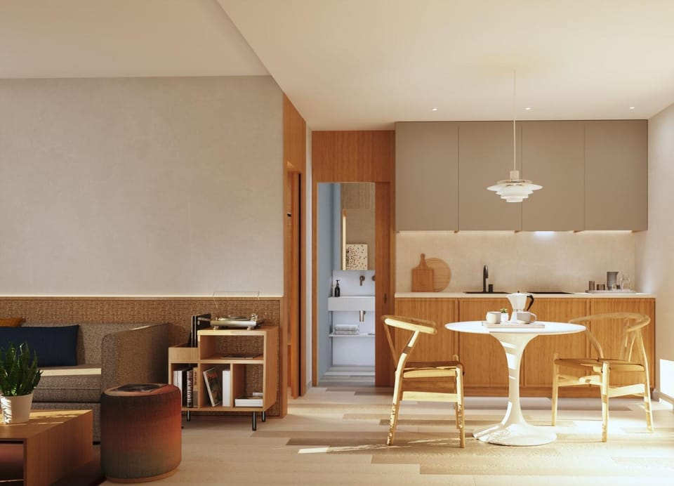 Living room, Dining area, kitchen