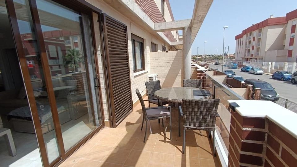 Property building, Day, Neighbourhood, View (from property/room), Balcony/Terrace, Seating area, Street view