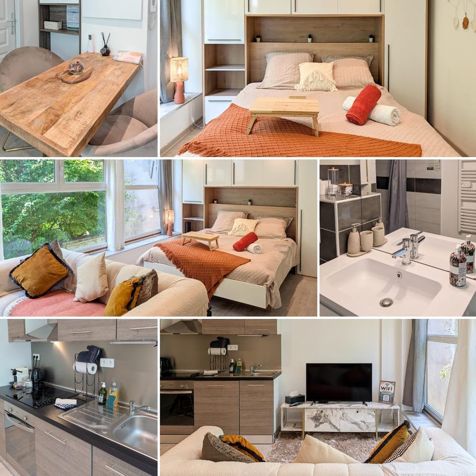 Bed, Kitchen or kitchenette, Photo of the whole room, towels