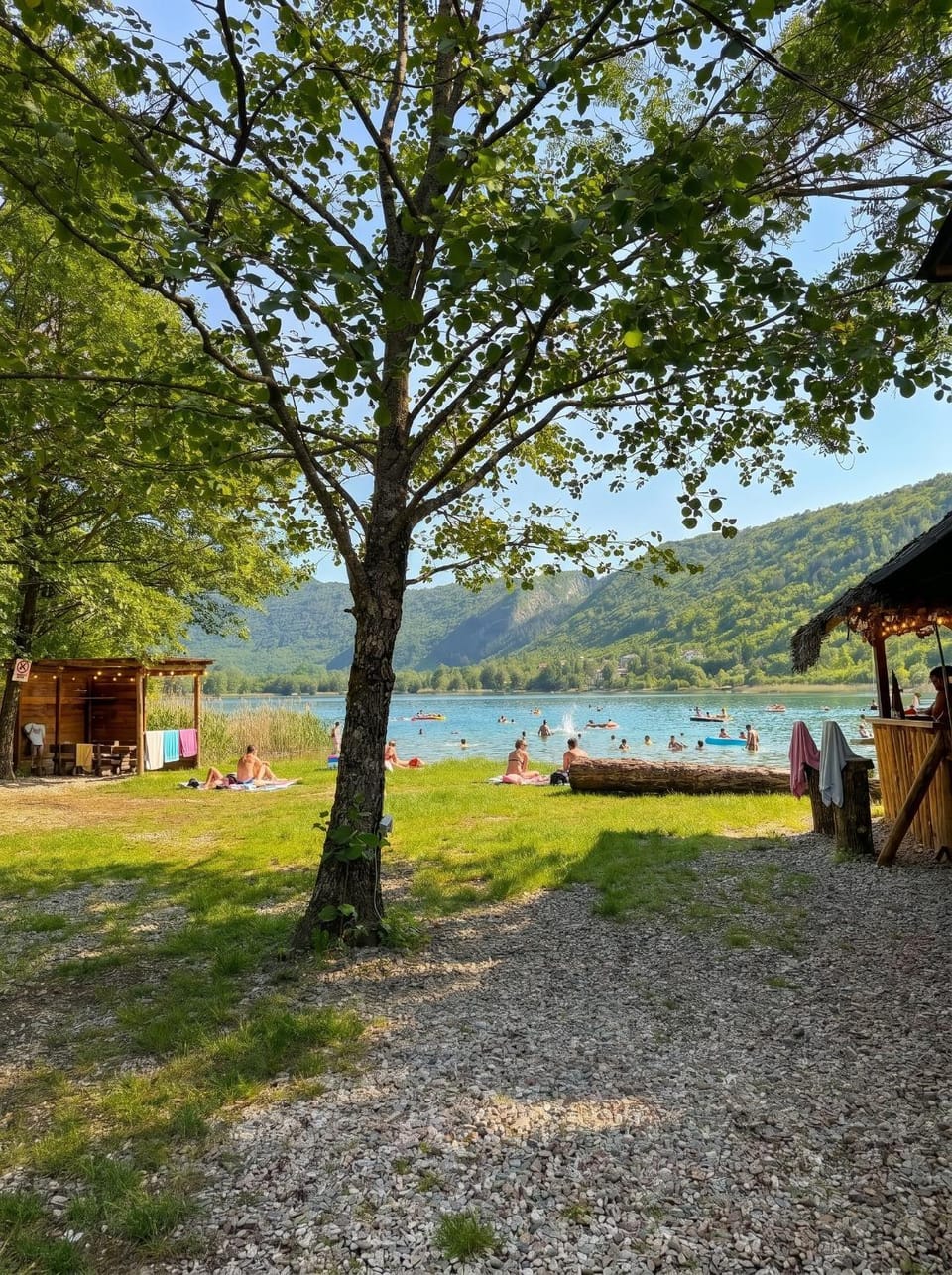 Nearby landmark, Spring, Day, Natural landscape, Lake view, Mountain view
