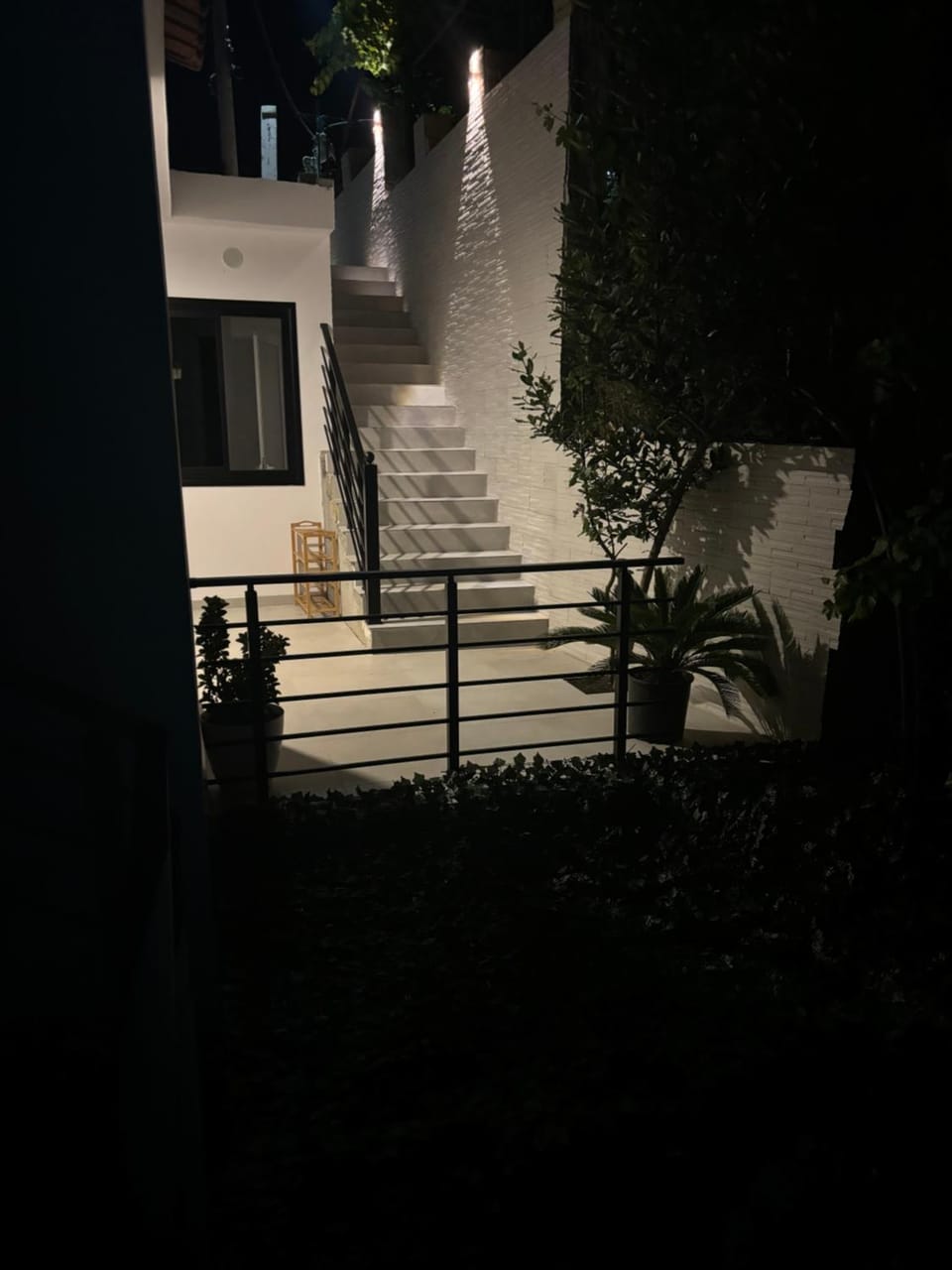 Property building, Patio, Night, Balcony/Terrace