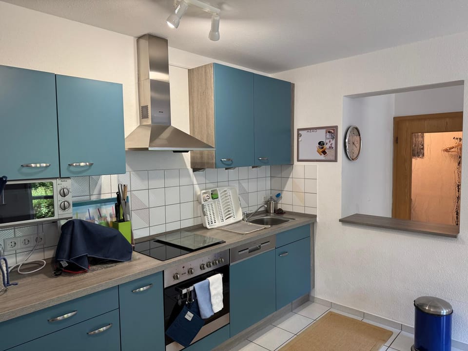 Kitchen or kitchenette, dishwasher, oven, stove