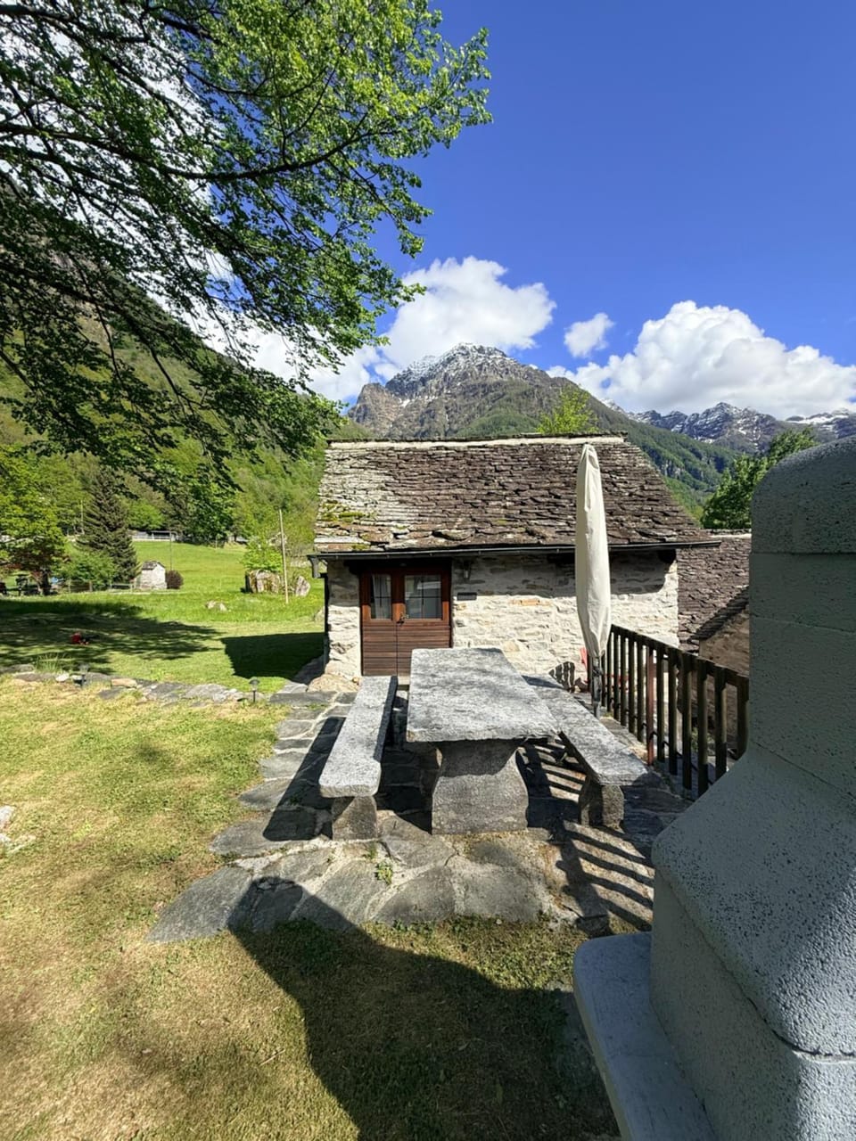 Property building, Spring, Day, Natural landscape, Mountain view