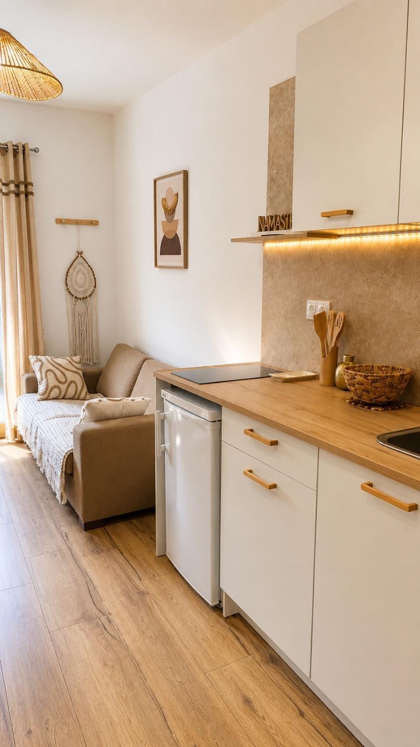 Kitchen or kitchenette, Living room