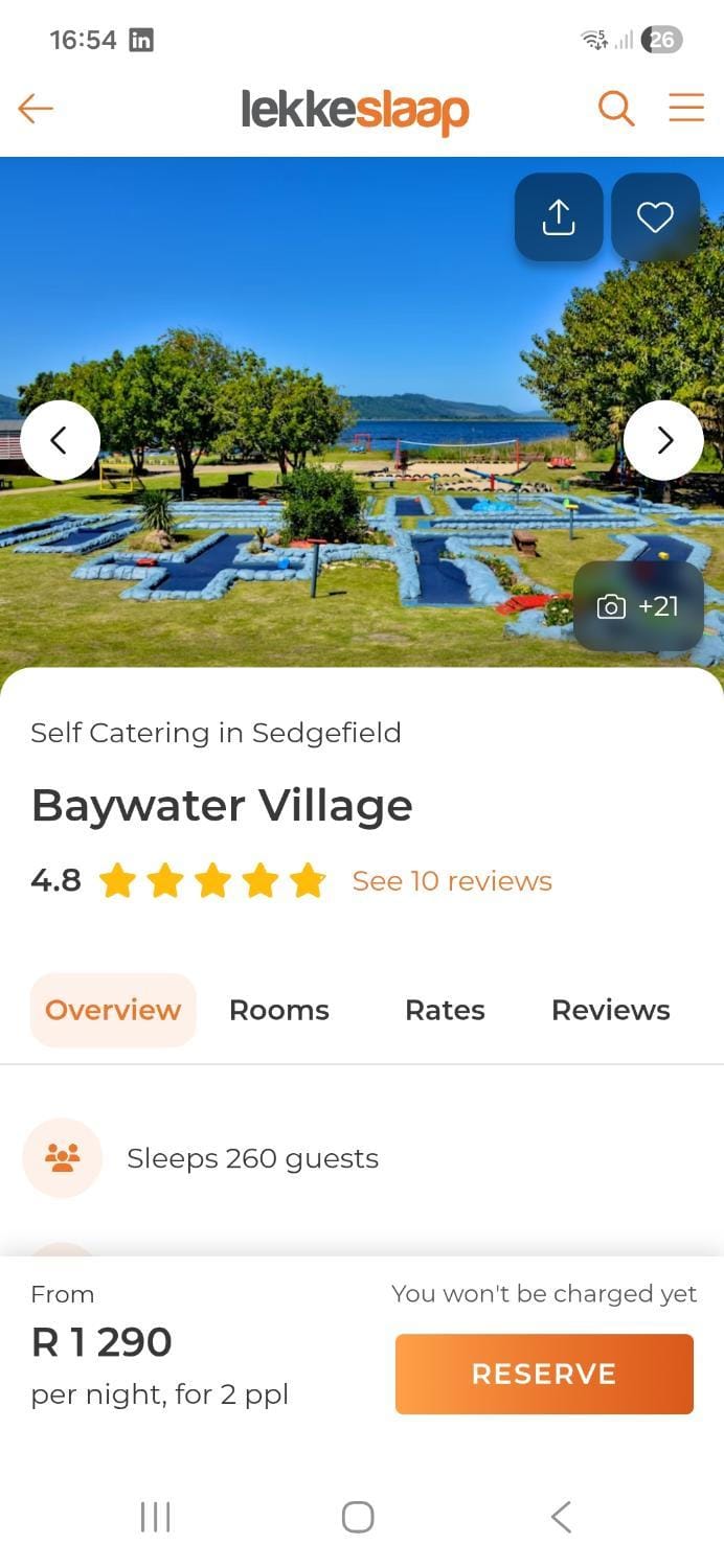Baywater Village Resort in Eastern Cape