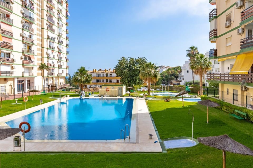 Property building, Living room, Swimming pool