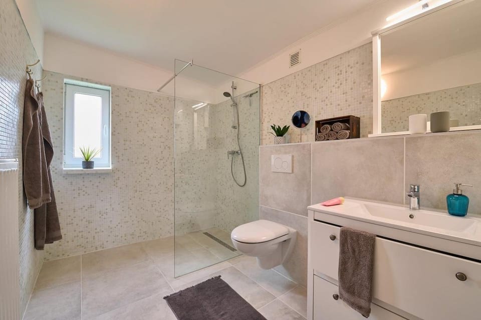 Shower, Toilet, Bathroom, towels