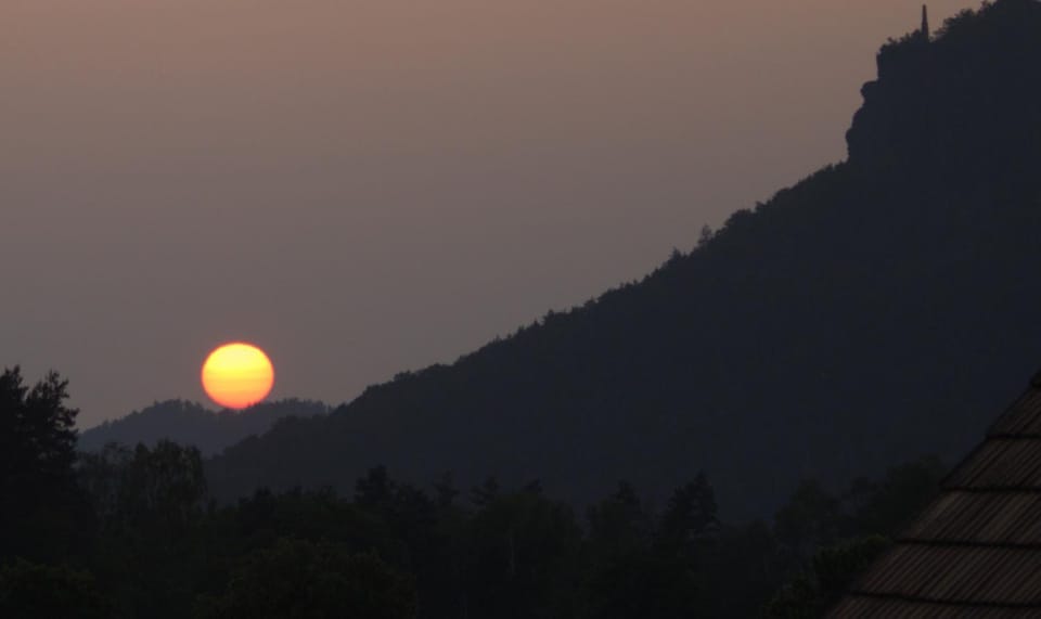 Mountain view, Sunset