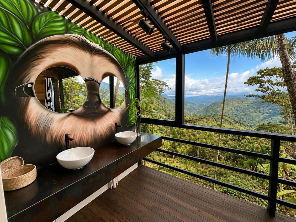 Private Luxury A-Frame with Jacuzzi & Mountain View Apartment in Antioquia