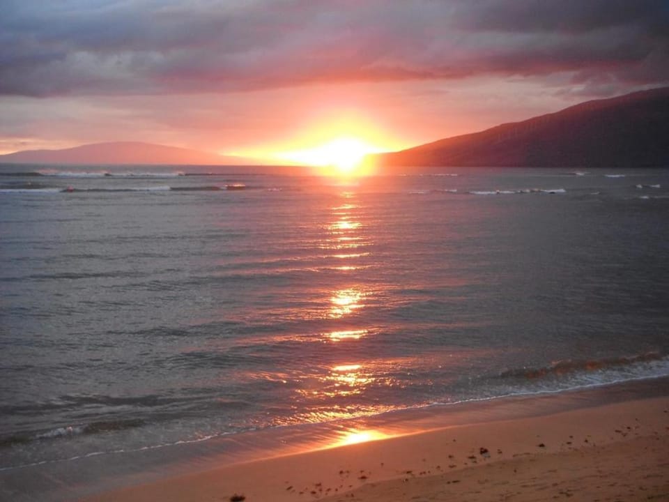 Waiohuli Beach Hale #D-221 Oceanfront View, Amazing Sunsets, Pool in Complex Apartment in Kihei