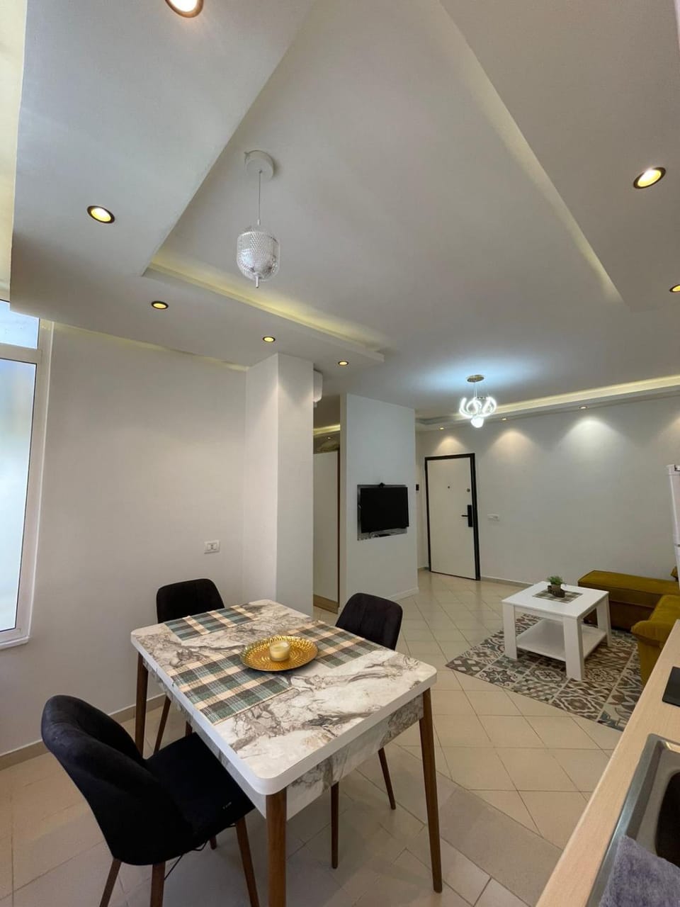 Living room, kitchen