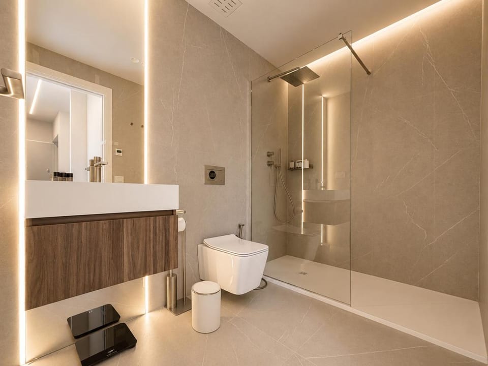 Shower, Toilet, Bathroom, towels