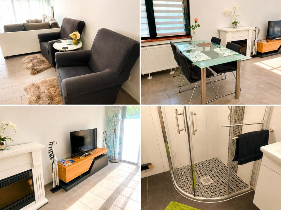 Bathroom, Living room, Food