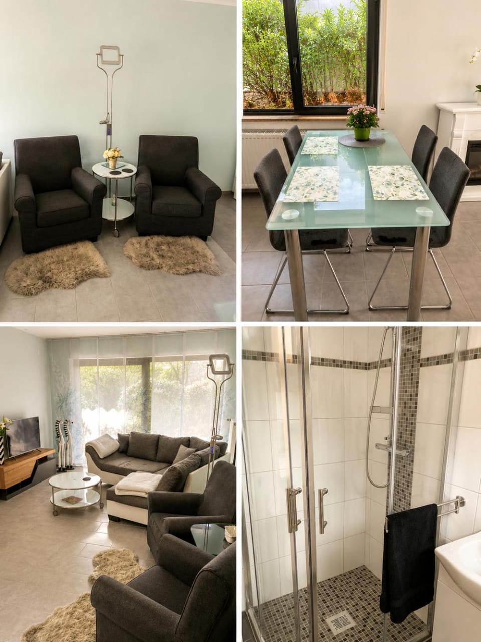 Bathroom, Living room, kitchen